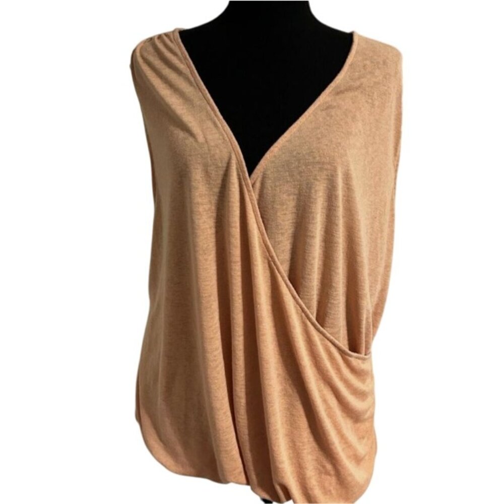 Athleta Breezy Wrap Tank Top Womans Sunrise Orange Lightweight Athleisure 1X